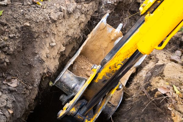 Downspout Trenching in Providence