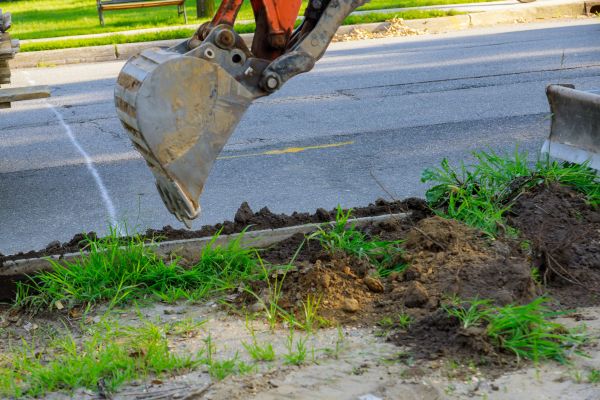 Sewer Line Trenching in Providence