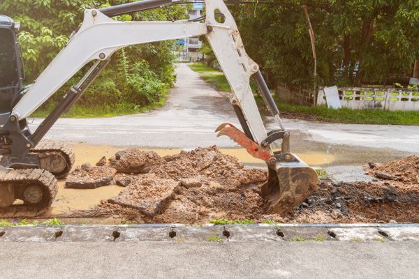 Water Line Excavation in Providence